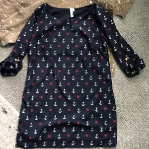 Pink Owl Nautical Dress